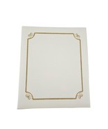 New Seasons Photo Album Gold Accents 12 Top Load White Pages Hardcover - $15.84