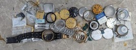 Vintage Watch Parts Lot Mostly Seiko Incomplete Watches As Is Used Parts... - $47.19