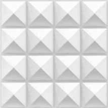 Troystudio Acoustic Sound Diffuser Panels, 12 X 12 X 1 Inches 16, Pyrami... - $44.99
