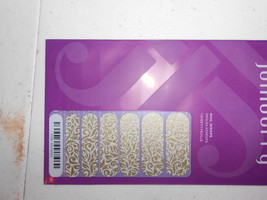 Jamberry Nails (new) 1/2 Sheet ENCHANTED (WHITE W/ELEGANT GOLD) - £6.51 GBP