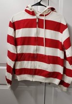 Authentic Vintage by Pacific Girl Hoodie Women&#39;s Size: Large Red White - £18.17 GBP