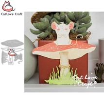 Mushroom Mouse Metal Cutting Dies Scrapbooking Die Cuts Card Making DIY ... - $9.61