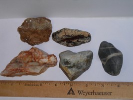 5 Unique Rocks--100% All Natural--Fantastic Find! - £5.46 GBP