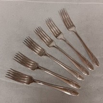 Oneida Queen Bess II Dinner Forks 6 Silverplated 7.5&quot; Pattern 1946 - $17.95