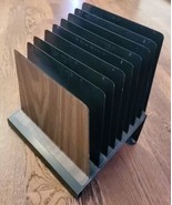 Vintage 8 Slot Large Metal HUNT FILE HOLDER Industrial Organizer Eames E... - $621.14 MXN