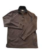 AMAZON ESSENTIALS -  1/4 Zip Shirt Men&#39;s Size Medium Fleece Brown Pullover - $24.33 CAD