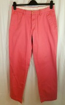 Ralph Lauren Polo Classic Fit Chino Pants Pink Cotton Flat Front Size 32x32  - £17.37 GBP