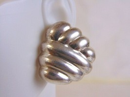 Womens Vintage Estate Sterling Silver Modernist Earrings 10.7g E4354 - £43.52 GBP