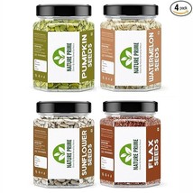 Raw Seeds for Eating Combo Pack (Pumpkin,Flax,Watermelon,Sunflower Seeds... - £26.10 GBP