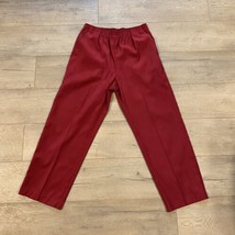 Kim Rogers Pull On Pants ~ Sz PM ~ Red ~ High Rise ~ 25.5&quot; Inseam ~Elast... - £18.48 GBP