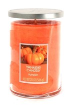 1 Count Yankee Candle 20 Oz Pumpkin Orange Double Wick Scented Glass Candle - £25.65 GBP