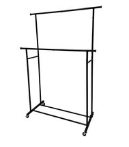 Mainstays Mainstays Double Garment Rack, Rich Black, Metal Frame - $50.12