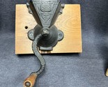 Antique Brighton Coffee Mill Grinder Cast Iron Hand Crank Wall Mounted - £27.25 GBP