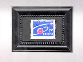 Framed Stamp Art - Framed Collectible Poland Postage Stamp - Sputnik Launch - £7.82 GBP