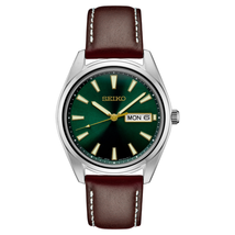 Seiko Essentials Green Sunray Dial Men&#39;S Quartz Watch - £132.20 GBP