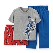 Carter&#39;s Infant  Boys 3 Pc Pajama Set Sz 12M or 18M Baseball NWT - $11.89