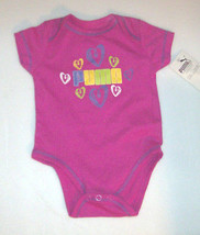 Puma Infant Girls Pink Bodysuit Hearts and Logo Size 0-3 Months NWT - £5.78 GBP