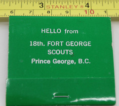Boy Scouts BC Yukon Jamboree Matchbook Cover 18th Fort George Prince George - £8.99 GBP