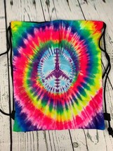 Tie Dye Peace Sign Unisex Home Gym Sack Bag Sport Drawstring Backpack Bag - $18.99