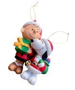 Charlie Brown and Snoopy Christmas Ornaments Vintage Peanuts 4.5” 3.5” Tall - $278.12 MXN