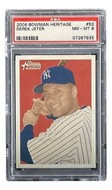 Derek Jeter Slabbed New York Yankees 2006 Bowman Heritage #50 Carte PSA ... - £53.38 GBP