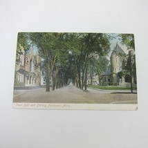 Postcard Fairhaven Massachusetts Town Hall &amp; Library Trees Antique Unposted RARE - £7.84 GBP