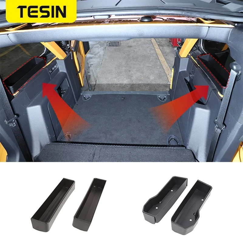 TESIN Stowing Tidying Car Rear Trunk Side Storage Box Organizer Container Holder - £53.65 GBP+