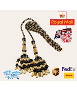 French Tassel Silver Shiny Tassels pair with shiney rope Passementerie T... - €50,10 EUR