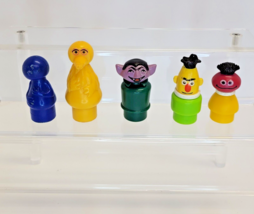 Vintage 1970&#39;s Fisher Price Sesame Street Little People Lot of 5 THE COU... - $49.49