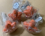 Star Fish Orange Set of 4 Glazed Ceramic Drawer Pulls With Hardware 1.5&quot;... - $25.32