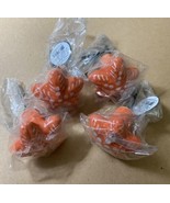 Star Fish Orange Set of 4 Glazed Ceramic Drawer Pulls With Hardware 1.5&quot;... - £19.79 GBP