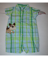 Just One You Carters Infant Boys One Piece Outfit Dog &amp; Plaid 18M Or  24... - $9.79