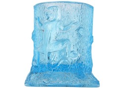 c1900 EAPG Monkey on stump toothpick holder in blue - $74.25