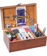 Wooden Sewing Kit Box Wooden Sewing Box with Sew Kit Accessories Sewing ... - $788.76 MXN