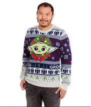 Star Wars The Mandalorian Grogu The Child Holiday Ugly Sweater - Geeknet - £35.24 GBP
