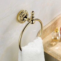 Leyden Polished Gold Towel Ring, Bathroom Hand Towel Holder Wall Mounted... - $31.94