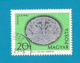 1964 &quot;Halas Lace&quot;  Hungary #2023 BSB 20 f   light green/black Used Posta... - £1.56 GBP
