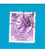 Italy #861 TO5 25 L   violet  (used postage stamp)  - £1.55 GBP
