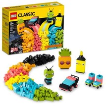 LEGO Classic Creative Neon Colors Fun Brick Box Set 11027, Building Toy to - £14.26 GBP