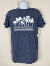 NWT Hang Ten Men Size S Grayish Blue Plam Tree Spell Out T Shirt Short S... - $8.35