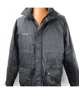 Joma Mens Black Jacket Insulated Winter Coat Size Large Zip Front Hidden... - £70.47 GBP