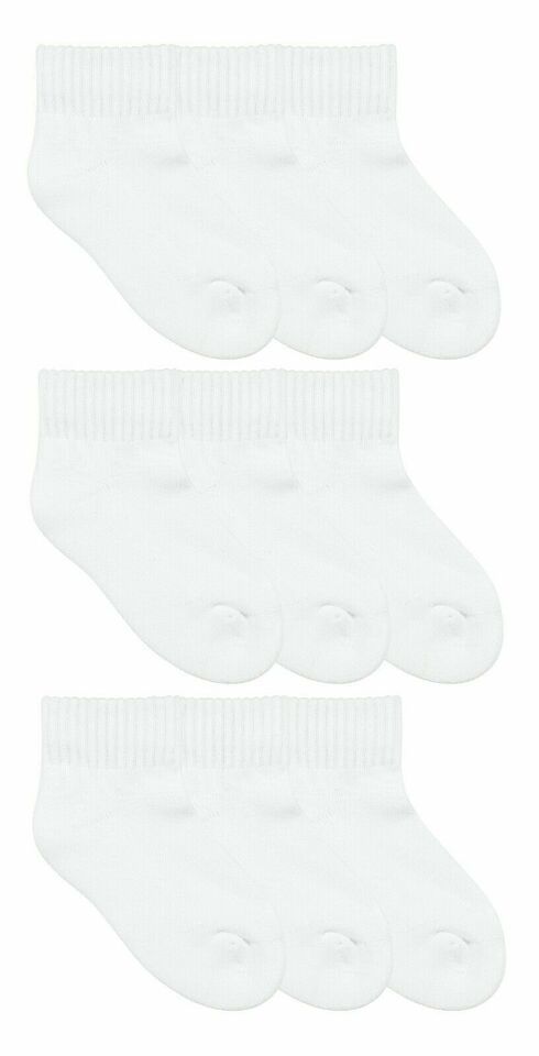 9 Pair Jefferies Socks Mens White Quarter Ankle Sport Cotton Seamless Low Cut Item image 2