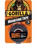 Gorilla Double Sided Heavy Duty Mounting Tape 1&quot;X60&quot; Black - $400.82 MXN