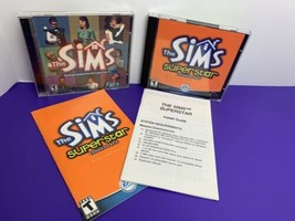 Sims (2000) + Superstar Expansion Pack (PC, 2003) Windows CD-ROM Lot of 2 - £10.05 GBP