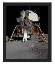 Buzz Aldrin Apollo 11 Removing Seismometer From Lunar Lander 8X10 Framed Photo - £15.70 GBP