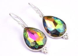 Mano 925 Plata de Ley Dicróica Piedra Preciosa Colgante Pendientes Mujer Regalo - £43.22 GBP+