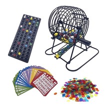 Deluxe Bingo Game Set With 6 Inch Bingo Cage, Bingo Master d,75 Colored Balls ,  - £110.96 GBP