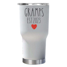 Funny Gramps EST 2023 Tumbler 30oz Mothers Day Tumblers Christmas Gift For Mom - £23.36 GBP