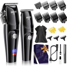 Professional Hair Clippers For Men: T-Blade Hair Trimmer With Led Display, - £34.77 GBP