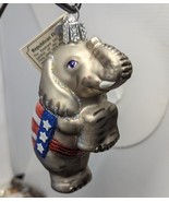 merck Family Old World Christmas Republican Elephant Glass Ornaments  Ch... - €25,79 EUR